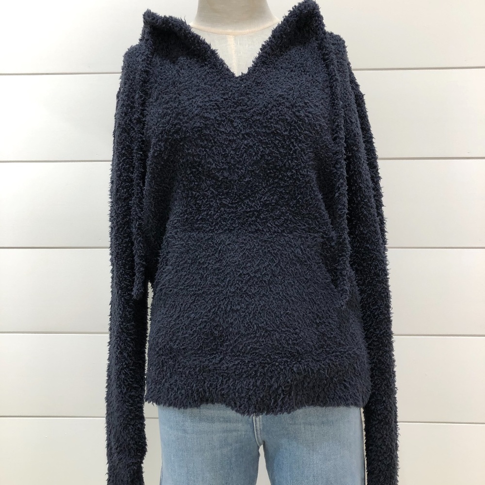 Barefoot Dreams Cozychic Pullover Hoodie in Navy